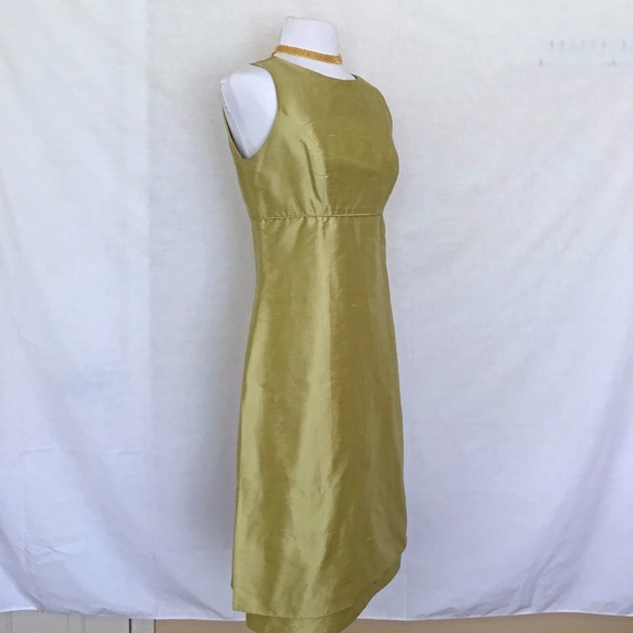 Gold Sleeveless Shift Dress by Jean Michel - Picture 2 of 8